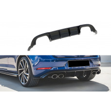 Задній дифузор DPT V-3 (для R / R-Line, 2017-2019, чорний глянець) для Volkswagen Golf 7/E-Golf рр