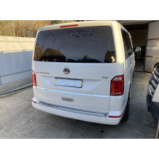 Накладка на Задний Бампер Carmos V1 Глянец (1 Дверь, Нержавейка) для Volkswagen T6 2015-2024 гг