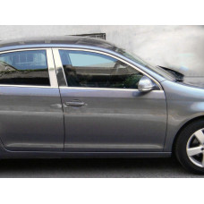 Накладки на дверні стійки (нерж) Carmos - Турецька сталь для BMW 3 серія E-90/91/92/93 2005-2011 рр