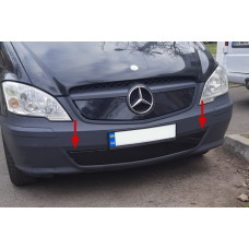 Зимняя накладка на бампер (2010-2015) Матовый для Mercedes Vito W639