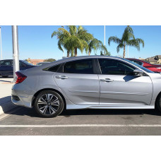 Боковые пороги DPT V-1 (грунтованные под покраску) для Honda Civic Sedan X 2016-2021 гг