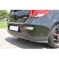 Накладка на задний бампер HB (Meliset, грунтованная под покраску) для Chevrolet Cruze 2009-2015 гг