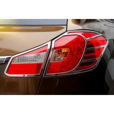 Хромированные накладки на задние фонари Libao (2 шт., пластик) для Chery Tiggo 5 2013- гг