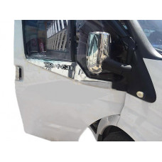 Окантовка окон Carmos (2 шт., нержавейка) для Ford Transit 2000-2014 гг