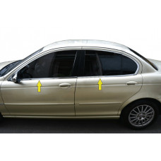 Нижняя окантовка стекол (нерж) для Jaguar X-Type