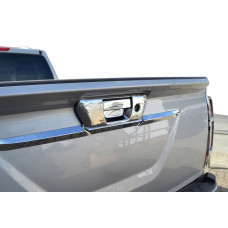 Накладка на заднюю ручку (без камеры, нержавейка) для Nissan Navara/NP300 2016- гг