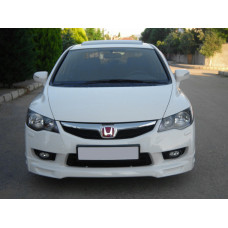 Накладка на передний бампер 2009-2011 (грунт под покраску) для Honda Civic Sedan VIII