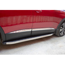 Молдинг дверной (4 шт, нерж) Carmos - Турецкая сталь для Peugeot 3008 2016-2023 гг