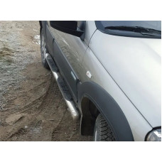 Боковые трубы (2 шт, нержавейка) для Chevrolet Niva 1998-2020 гг