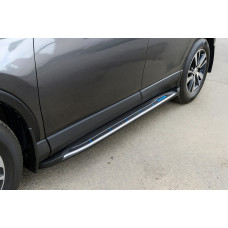 Боковые Подножки OEM V4 (2016-2018, 2 шт, Алюминий) для Toyota Rav 4