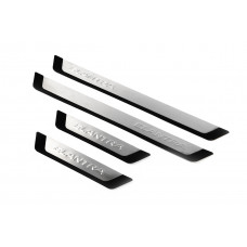 Накладки на Пороги (4 шт, Нержавейка) для Hyundai Elantra (MD/UD) 2011-2015 гг