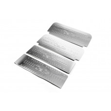 Накладки на пороги OmsaLine (нержавейка) Комплект 3 штуки для Renault Trafic 2001-2015 гг