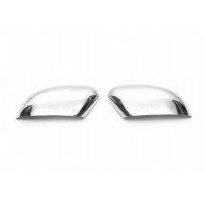 Накладки на дзеркала (для EU, 2 шт., нерж) OmsaLine - Італійська нержавійка для Ford Focus III 2011-2017 рр