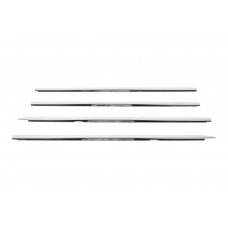 Зовнішня окантовка вікон (4 шт, нерж) Carmos - Турецька сталь для Volkswagen Golf 4 1997-2006 рр