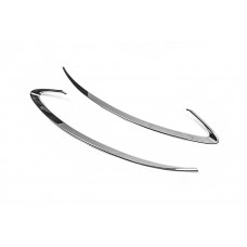 Накладки на фары (2 шт, пластик) для Ford Fiesta 2008-2017 гг