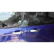 Хромированные Накладки на Ручки (4 шт., Нержавейка) Carmos - Турецкая Нержавеющая Сталь для Ford Courier 2014-2023 гг