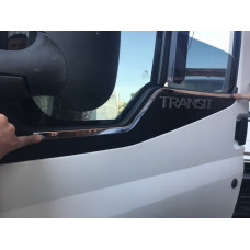 Окантовка стекол Нержавеющая сталь (2 шт) Carmos - Турецкая Нержавеющая Сталь для Ford Transit 2000-2014 гг