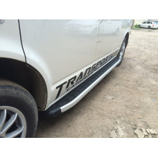 Бокові пороги Fullmond (2 шт., алюм) Коротка база для Volkswagen T5 Caravelle 2004-2010 рр