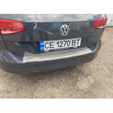 Накладка на задній бампер OmsaLine (нерж) SW (універсал) для Volkswagen Passat B8 2015-2023 рр