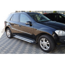 Боковые Подножки Allmond Grey (2 шт., Алюминий) для Mercedes ML W164 2005-2011 гг