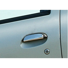 Хромированные Накладки на Ручки Дверей (4 шт, Нержавейка) 4 шт, Carmos - Турецкая сталь для Renault Megane I 1996-2004 гг