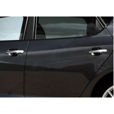 Хромированные Накладки на Ручки Дверей (4 шт, Нержавейка) Carmos - Турецкая Нержавеющая Сталь для Seat Ibiza 2010-2017 гг