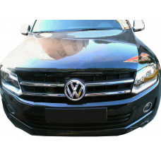 Хром накладки на решетку радиатора 2010-2016 (узкие полоски, 4 шт, нержавейка) OmsaLine - Итальянская Нержавеющая Сталь для Volkswagen Amarok