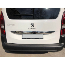 Накладка из нержавейки над номером для Peugeot Partner/Rifter 2019- гг