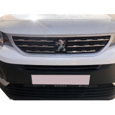 Хромированные Накладки на Решетку (Нержавеющая Сталь) Carmos - Турецкая Нержавеющая Сталь для Peugeot Partner/Rifter 2019- гг