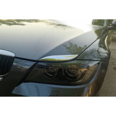 Хром накладки на капот (реснички на фары) для BMW 3 серия E-90/91/92/93 2005-2011 гг