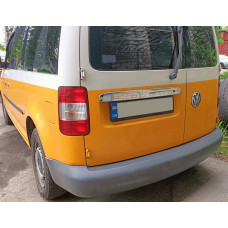 Хромированная накладка над номером (2-дверный, нержавейка) Без Надписи, Carmos - Турецкая Сталь для Volkswagen Caddy 2010-2015 гг