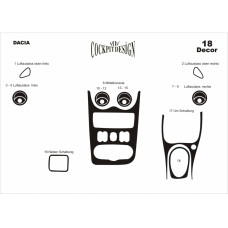 Накладки на панель приборов (Вариант 1) Карбон для Lada Largus 2012- гг