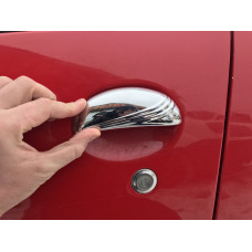 Накладки на дверные ручки из нержавеющей стали 4 шт, Carmos - Турецкая сталь для Peugeot 206 1998-2024 гг