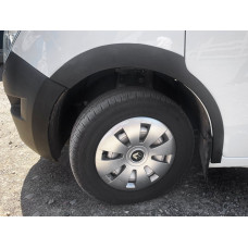 Расширители арок (2011-2019, 4 шт, черные, ABS) для Renault Master