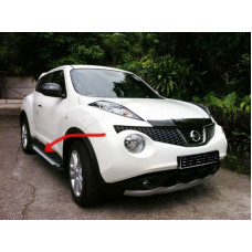 Бокові пороги Allmond Grey (2 шт., алюм.) для Nissan Juke 2010-2019 рр