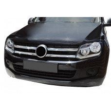 Хром накладки на решетку радиатора 2010-2016 (широкие полосы, 4 шт, нержавейка) для Volkswagen Amarok