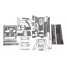 Накладки на панель приборов (Meric, 60 деталей) Карбон для Mercedes Sprinter W906 2006-2018 гг