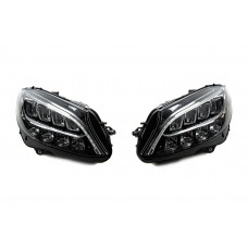 Передня оптика (2 шт, без блоків, рестайлінг) для Mercedes C-сlass W205 2014-2021 рр