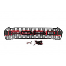 Передня решітка (2015-2018, червоний, LED) для Ford Ranger рр