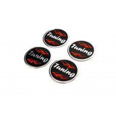 Наклейки на колпачки дисков Tuning V1 60мм (4шт)