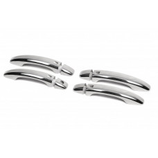 Хромированные Накладки на Ручки (Нержавейка) 4 накладки, без кнопок для Ауди A4 B8 2007-2015 гг