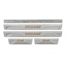 Накладки на пороги V-2 (4 шт., нержавейка) для Renault Megane IV 2016-2025 гг