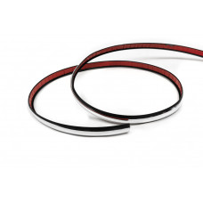 Черный молдинг на дверь с хромированной вставкой на метраж sal122 (1 метр, 19 мм)