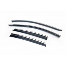 Ветровики с хромированным молдингом (HB, 4 шт, Niken) для Seat Leon 2013-2020 гг