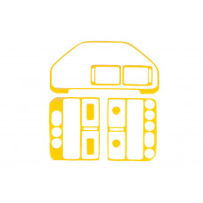 Накладки на панель приборов (желтые) для Peugeot 106 1991-2003 гг