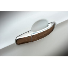 Хромированные Накладки на Ручки (4 шт., Нержавейка) С чипом, Carmos - Турецкая сталь для Ford Focus III 2011-2017 гг