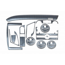 Накладки на панель приборов (Большой комплект) Черный рояль для Chevrolet Aveo T250 2005-2011 гг