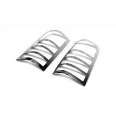 Хромированные накладки на задние фонари (2 шт, нержавейка) Carmos - Турецкая Нержавеющая Сталь для Peugeot Partner 1996-2008 гг