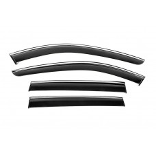 Ветровики с хромированным молдингом Niken Luxury (4 шт) для Mazda CX-50 2022- гг