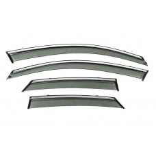 Ветровики с хромированным молдингом Niken Luxury (4 шт) для Mazda CX-30 2019- гг